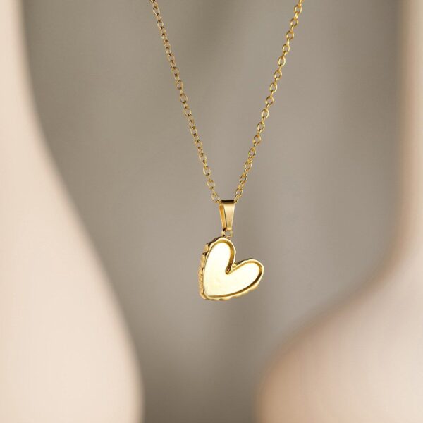 CADENA DE CORAZON ACERO 316L CON BAÑO DE 18K