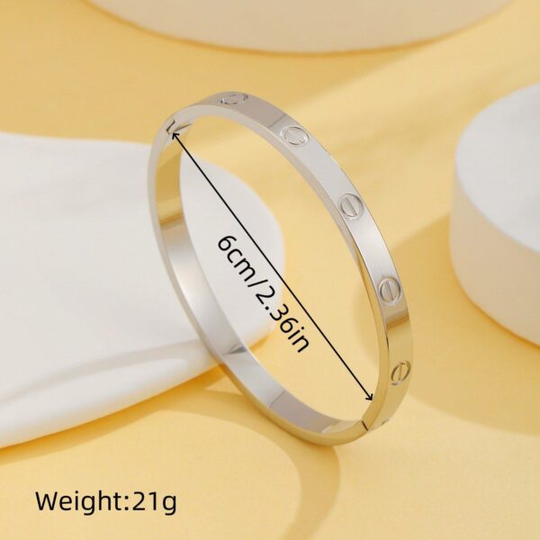 BRAZALETE CARTIER RIGIDO PLATEADO ACERO 316L